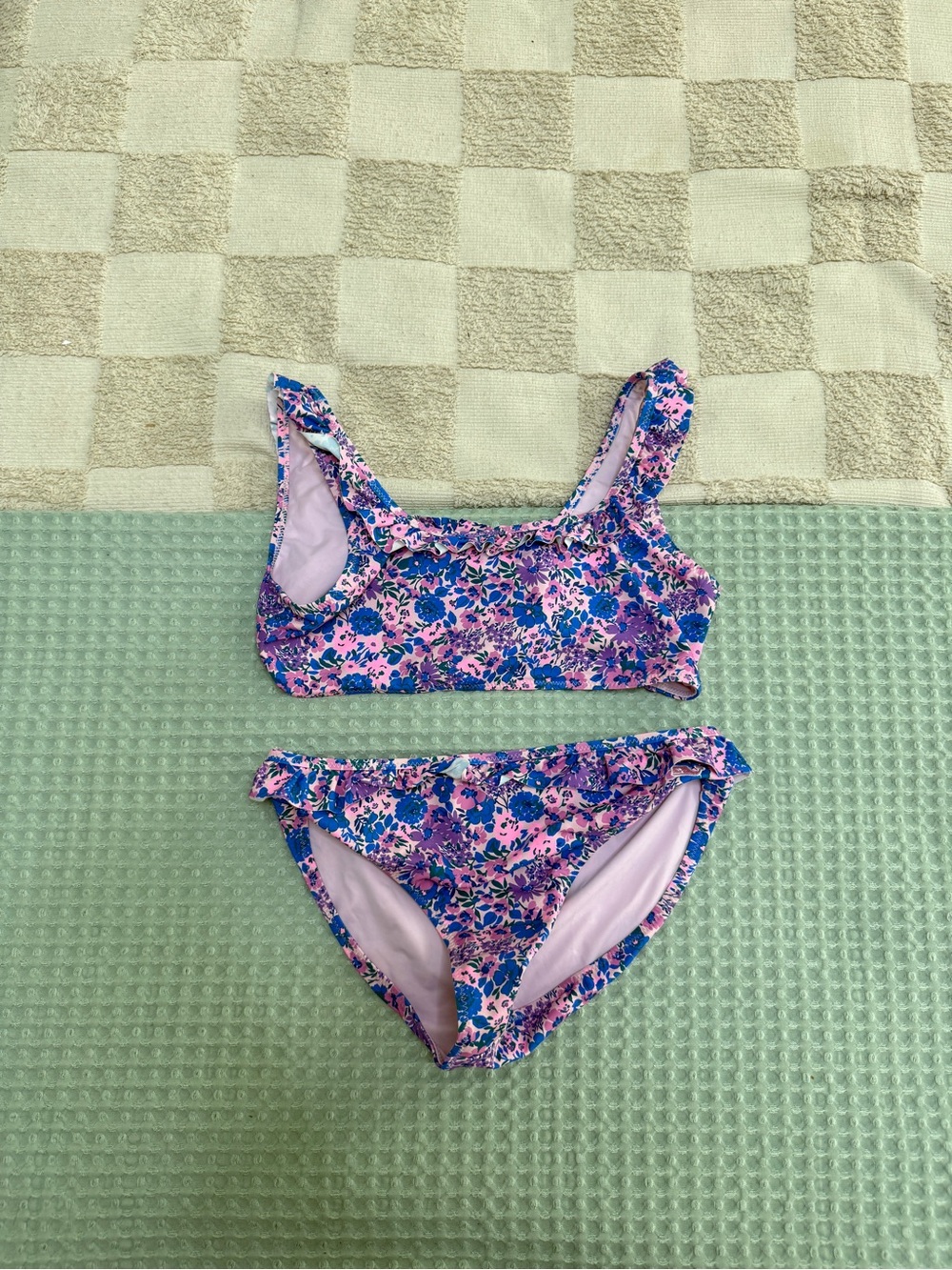 Vineyard‎ Vines Girls' Ruffle Square Neck Bikini size M (12-14)